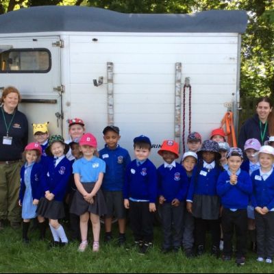 Ark Farm visits school.